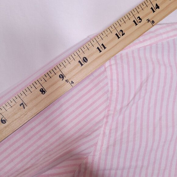 Ralph Lauren Shirt Womens XS Striped Pink, White Pony Slim Fit - Picture 9 of 12